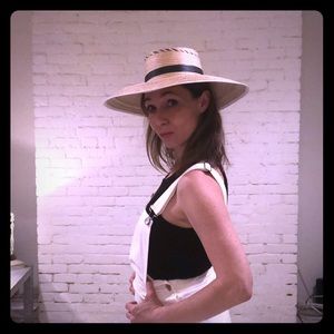 White denim overalls dress